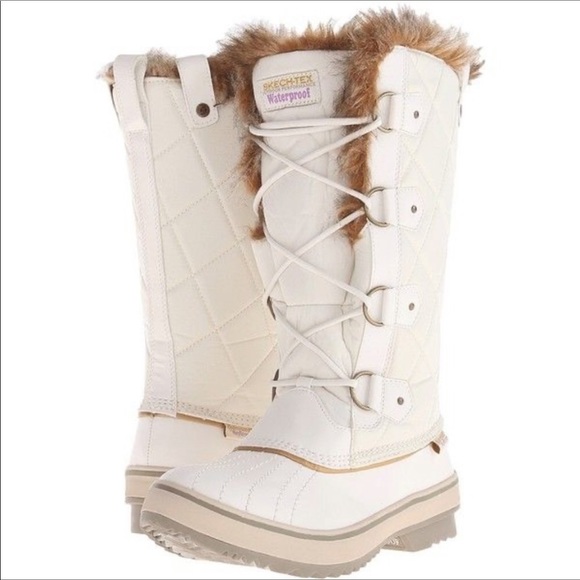 skechers fur boots